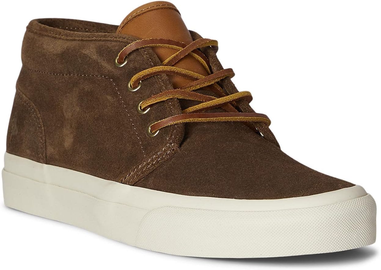 Polo Ralph Lauren Men's Faxon Low Mesh Fashion Sneaker, Chocolate Brown