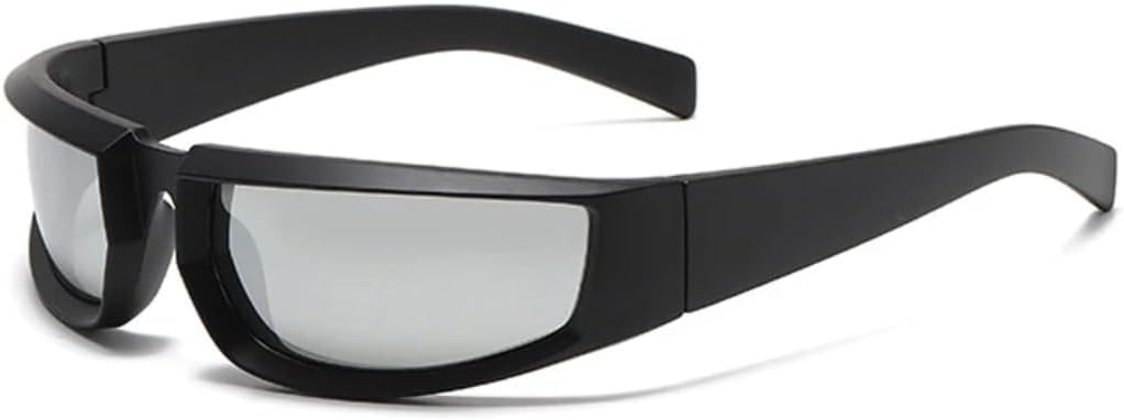 

Ретро-панк женские солнцезащитные очки, модные разноцветные зеркальные очки с защитой от УФ-излучения UV400, мужские очки для активного отдыха и вождения UUPTTPL, Matte Black Silver