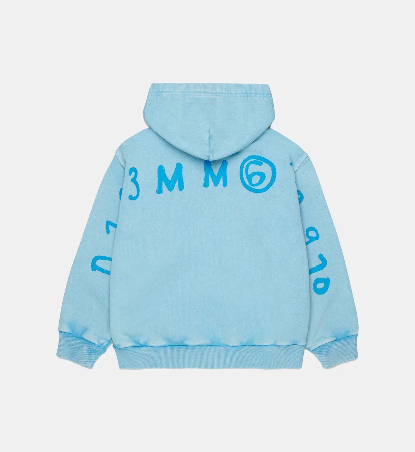 Толстовка на молнии с логотипом MM6 Maison Margiela, голубой — фото 2