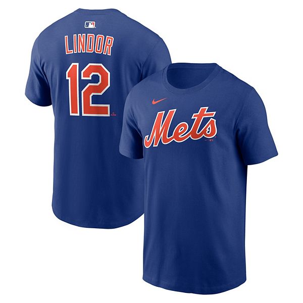 

Футболка с именем и номером франсиско линдор royal new york mets Nike