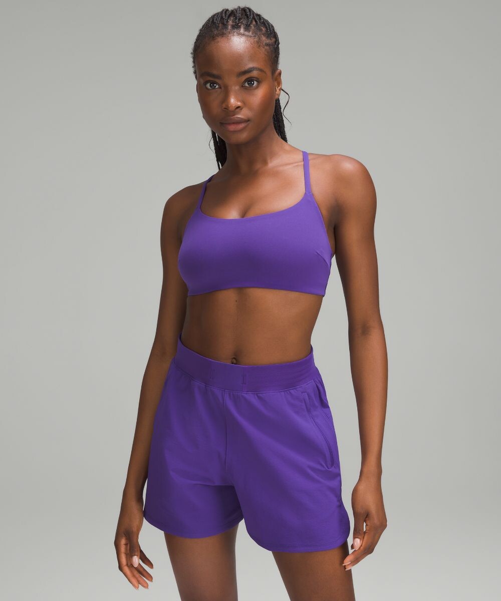

Бюстгальтер Wunder Train с бретельками Lululemon, фиолетовый