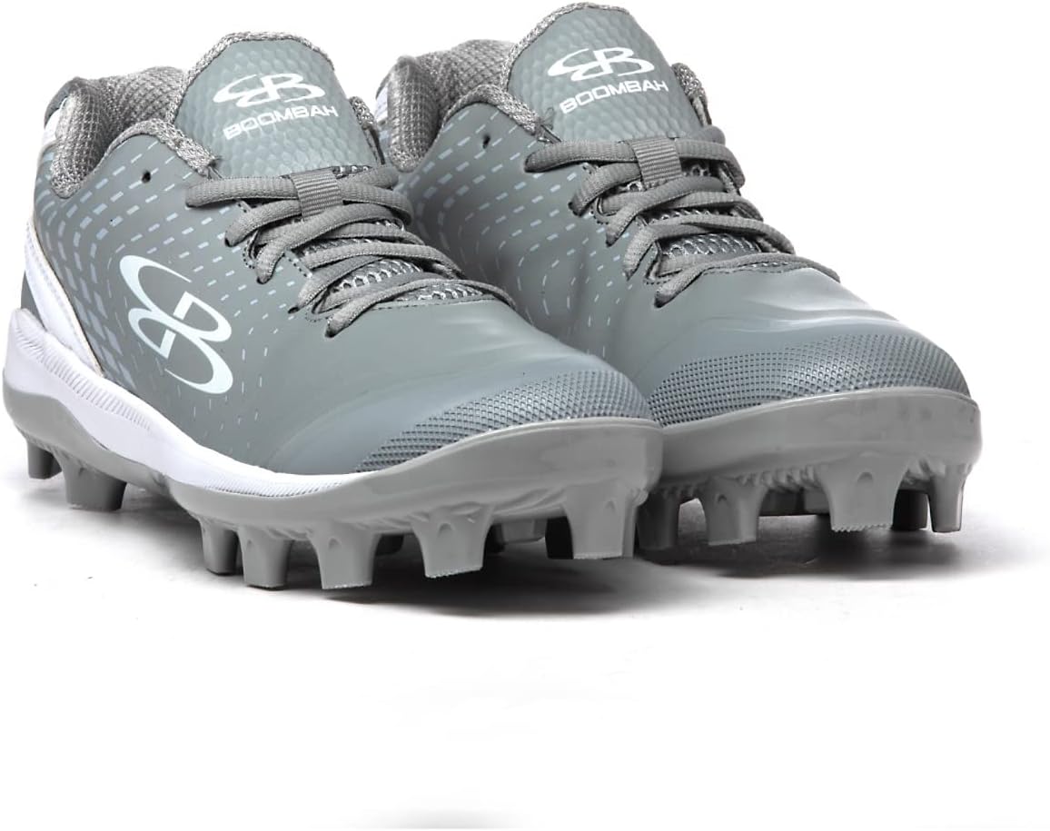 Бутсы Boombah Men's Dart Pursuit с формованными шипами - несколько цветов - разные размеры, белый/серый — фото 4