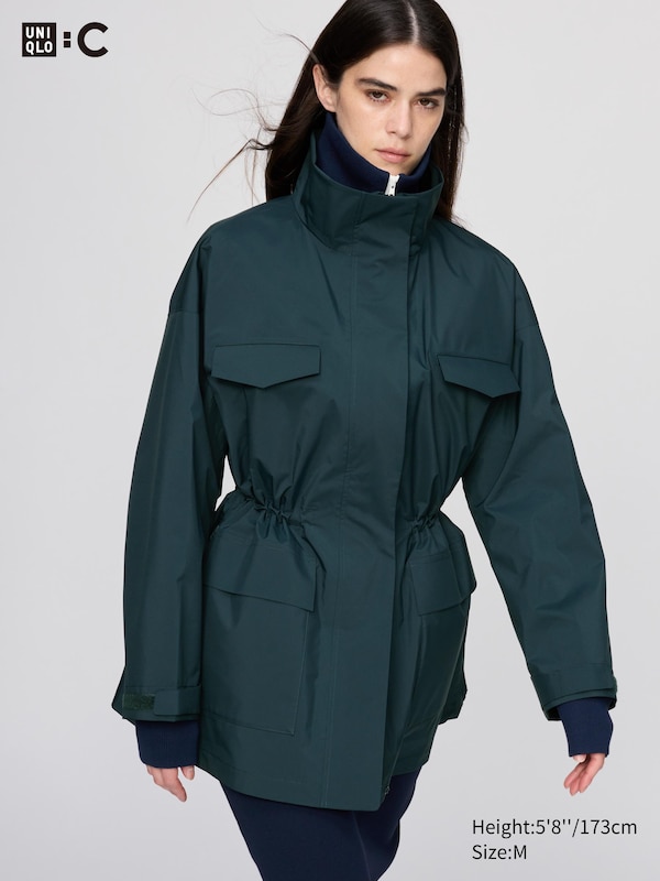 

Короткое утилитарное пальто свободного кроя Uniqlo, 58 dark green