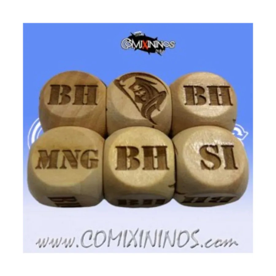 

Набор из 2 кубиков травм, Fantasy Football Miniatures - Wooden Dice (20mm)