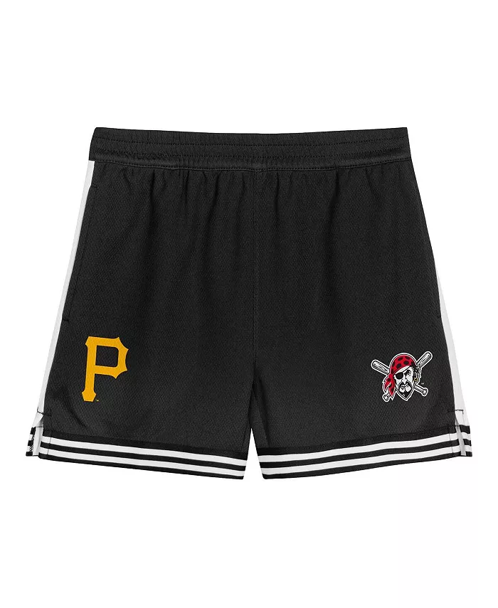 Детский комплект футболки и шорт Pittsburgh Pirates Pinch Hitter Infielder в золотисто-черном цвете Outerstuff — фото 2