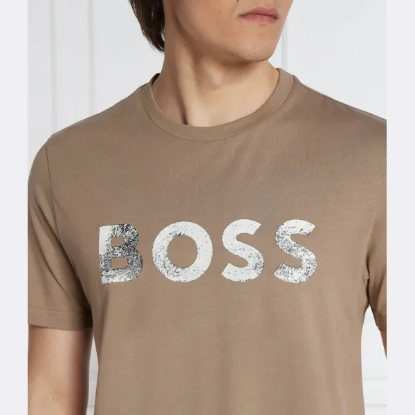 Футболка стандартного кроя te_bossocean Boss, бежевый — фото 3