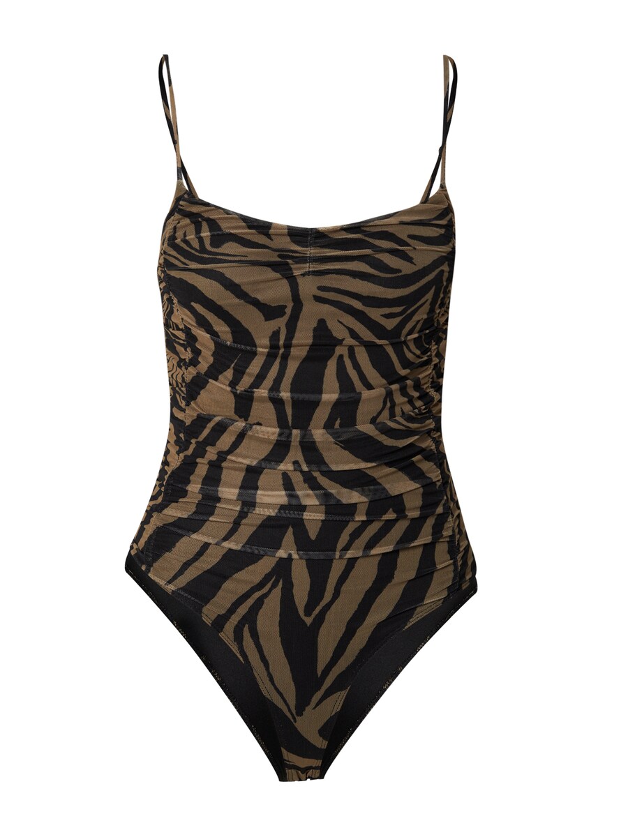 

Классический топ EDITED Shirt Bodysuit, цвет beige/black
