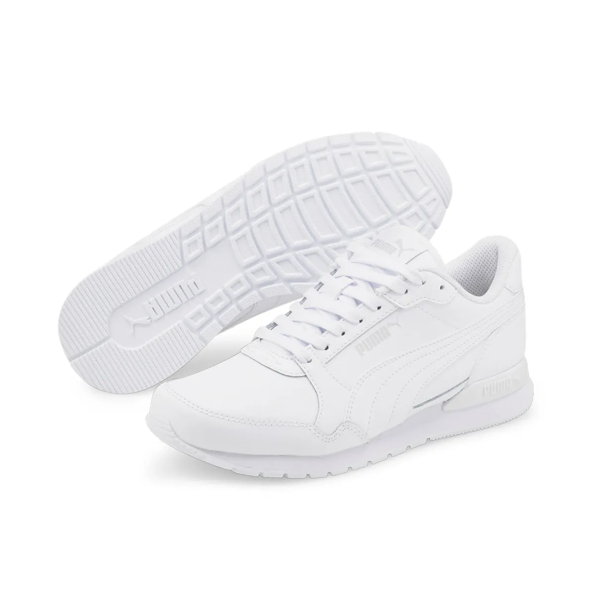 

Кроссовки PUMA "ST Runner v3 Leather Sneakers Youth", белый