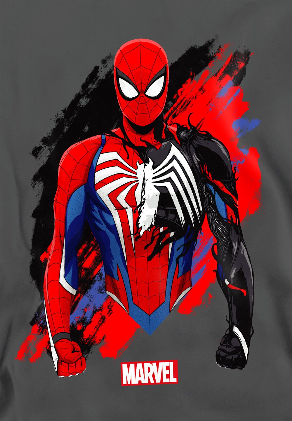

Толстовка SPIDERMAN SYMBIOTE-PRINT Marvel, антрацит
