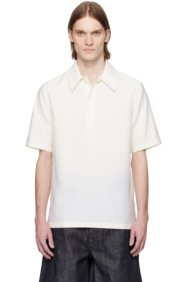 

Поло из чистой шерсти Jil Sander, цвет chalk