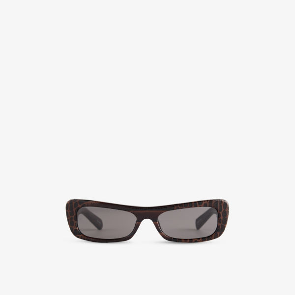 

Jac55C12Sun капри прямоугольные ацетатные солнцезащитные очки Jacquemus, коричневый