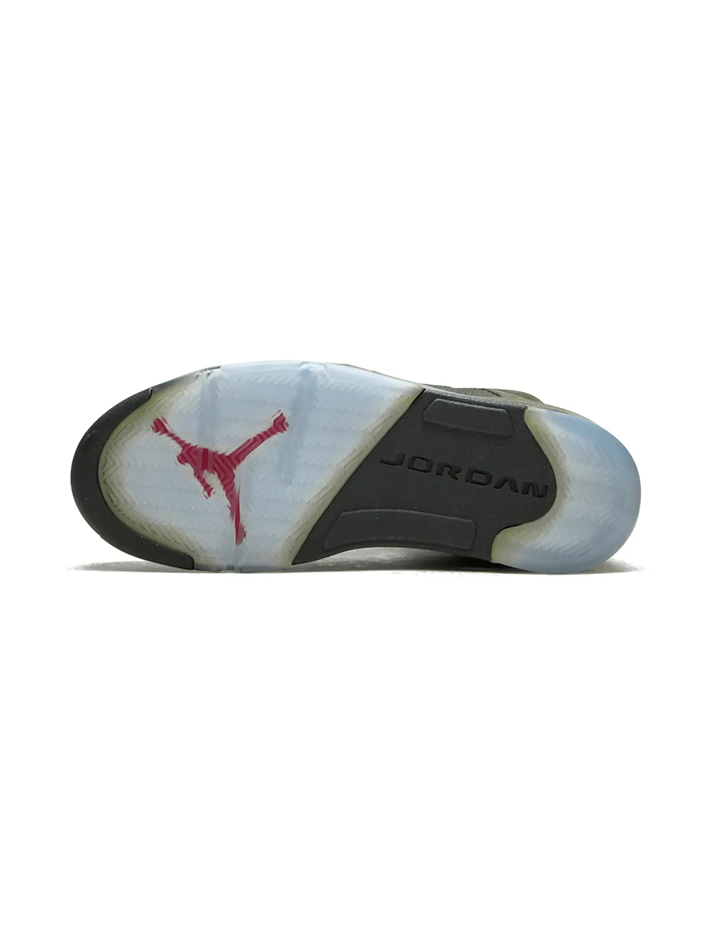 Кроссовки Air  5 Retro Jordan, зеленый — фото 4