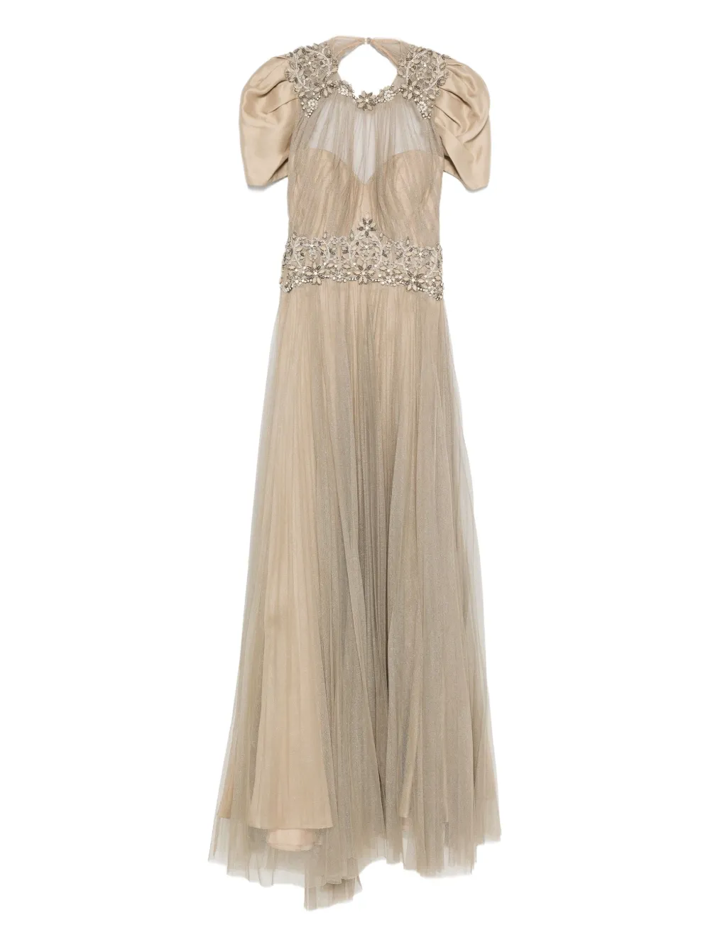 

Платье макси с объемными рукавами Gemy Maalouf, нейтральный