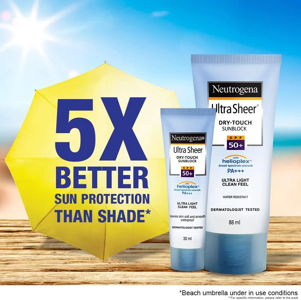 Солнцезащитный крем Ultra Sheer Dry Touch SPF 50+ Neutrogena 30 мл — фото 4