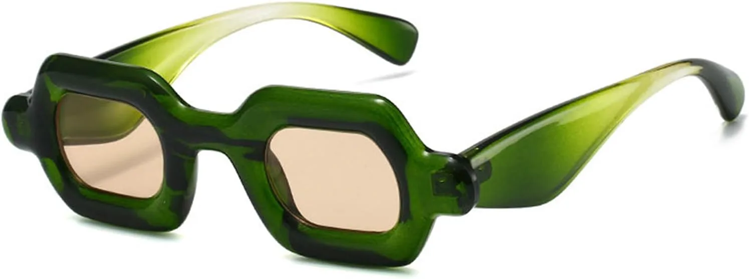 

Ретро-солнцезащитные очки в стиле Y2K, конфетные цвета, маленькие квадратные, женские, модные, с широкими дужками, мужские, панк, градиентные, UV400 willochra, C4