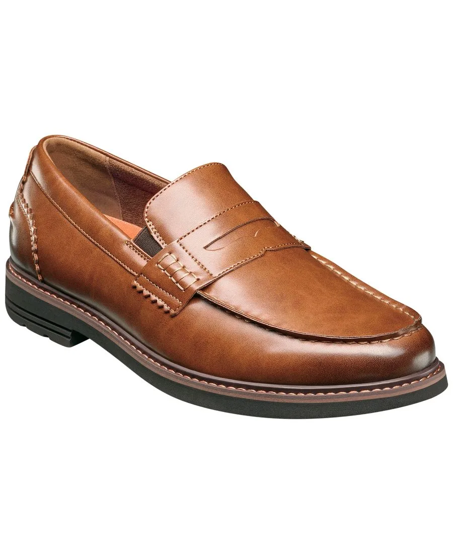 Мужские лоферы Oslo Moc-Toe Penny Loafers Nunn Bush, Cognac
