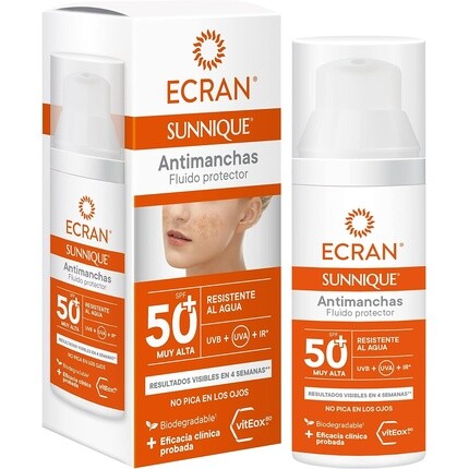 

Sunnique Солнцезащитный крем для лица Spf50+ 50 мл, Ecran