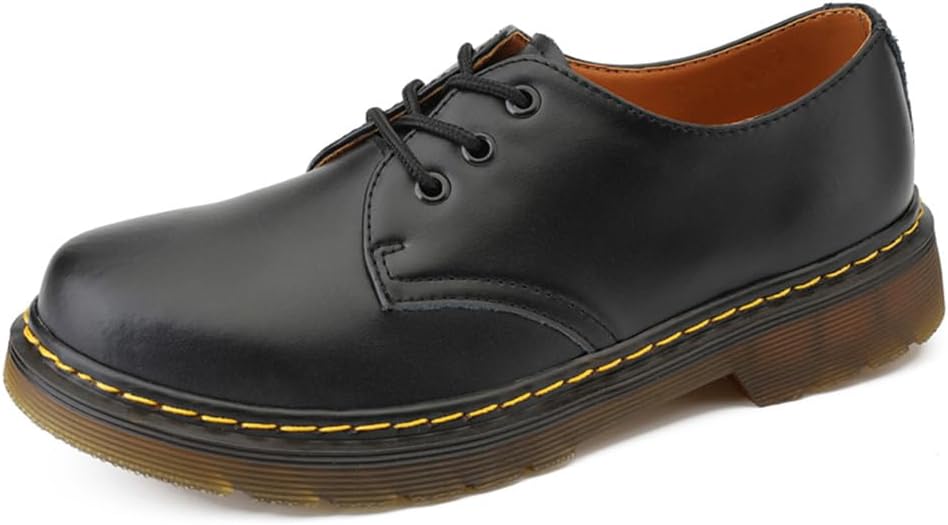 

LEADER SHOW Мужские повседневные лоферы для бизнеса, туфли с шнуровкой, плоские оксфорды, черный