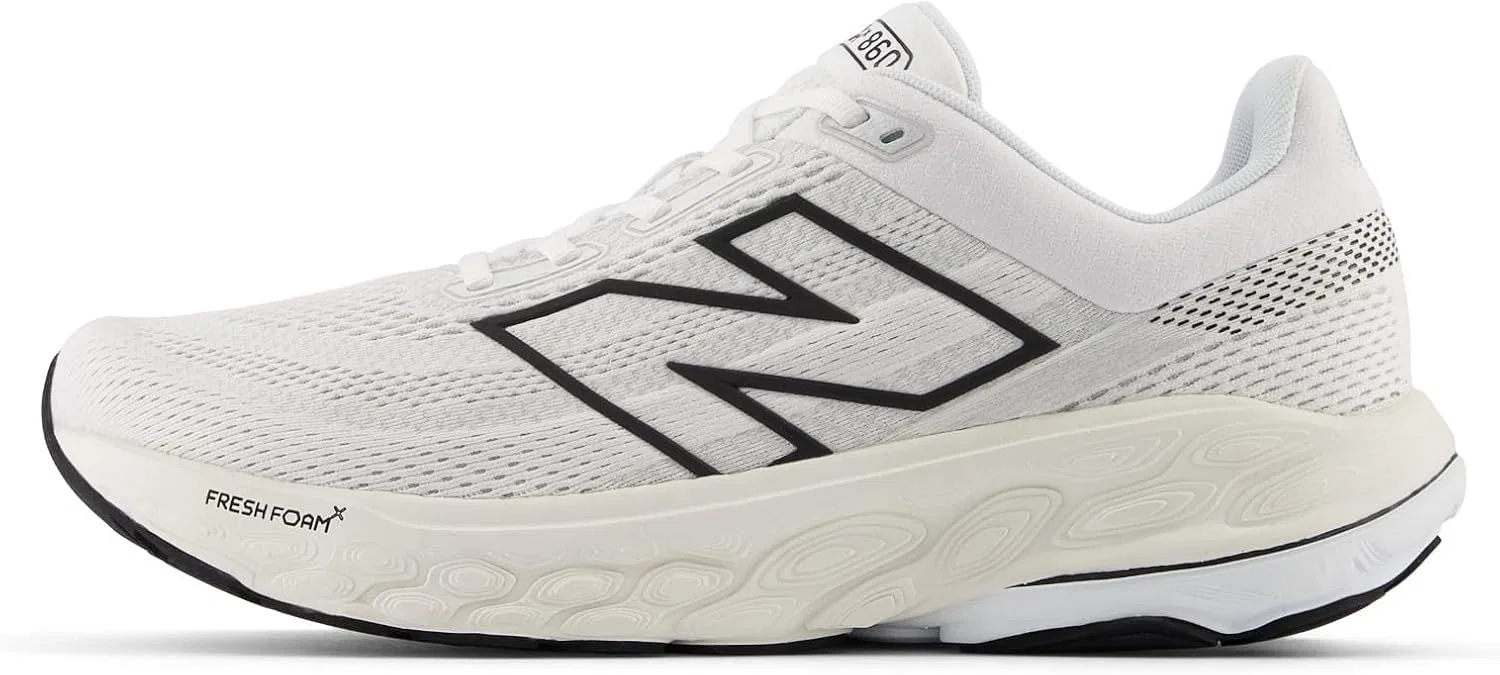 Мужские беговые кроссовки New Balance Fresh Foam X 860 V14, White Black Sea Salt — фото 4