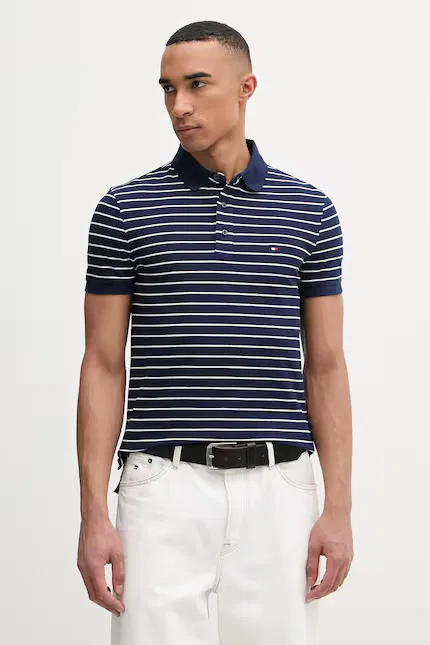Поло из хлопка Classic Fit Tommy Hilfiger, синий