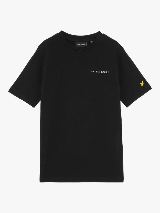 

Детская футболка с вышивкой Lyle & Scott, Jet Black