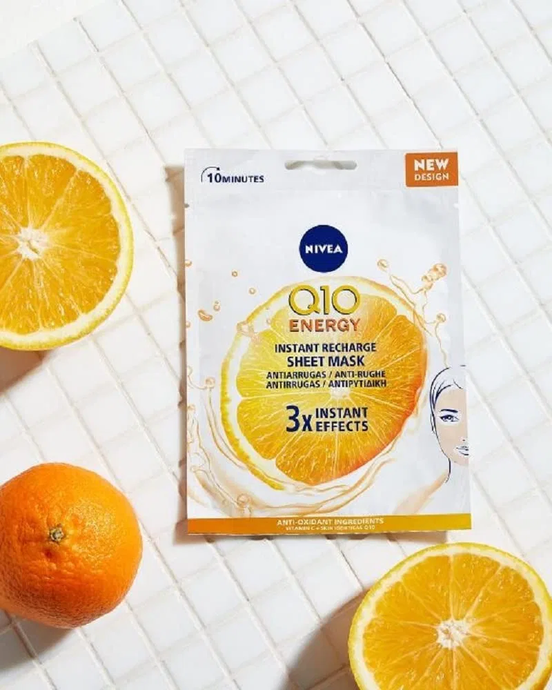 Набор тканевых масок NIVEA Q10 Energy с витамином C Nivea, Black — фото 2