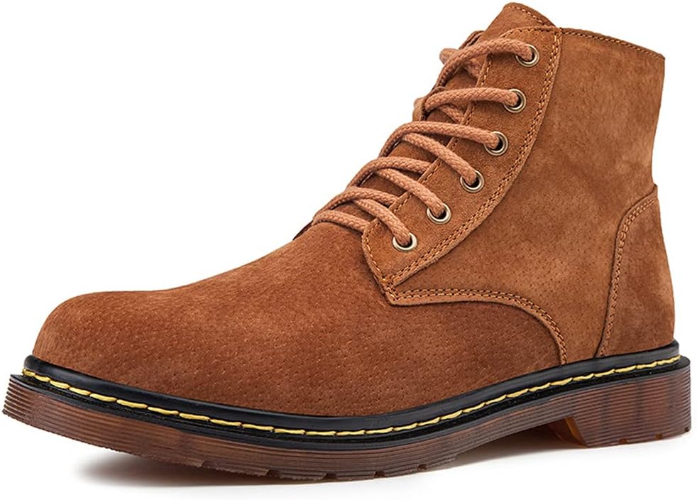 

Мужские стильные ботинки-чукка LEADER SHOW, уличные, с шнуровкой, оксфорды и повседневные ботильоны, коричневый