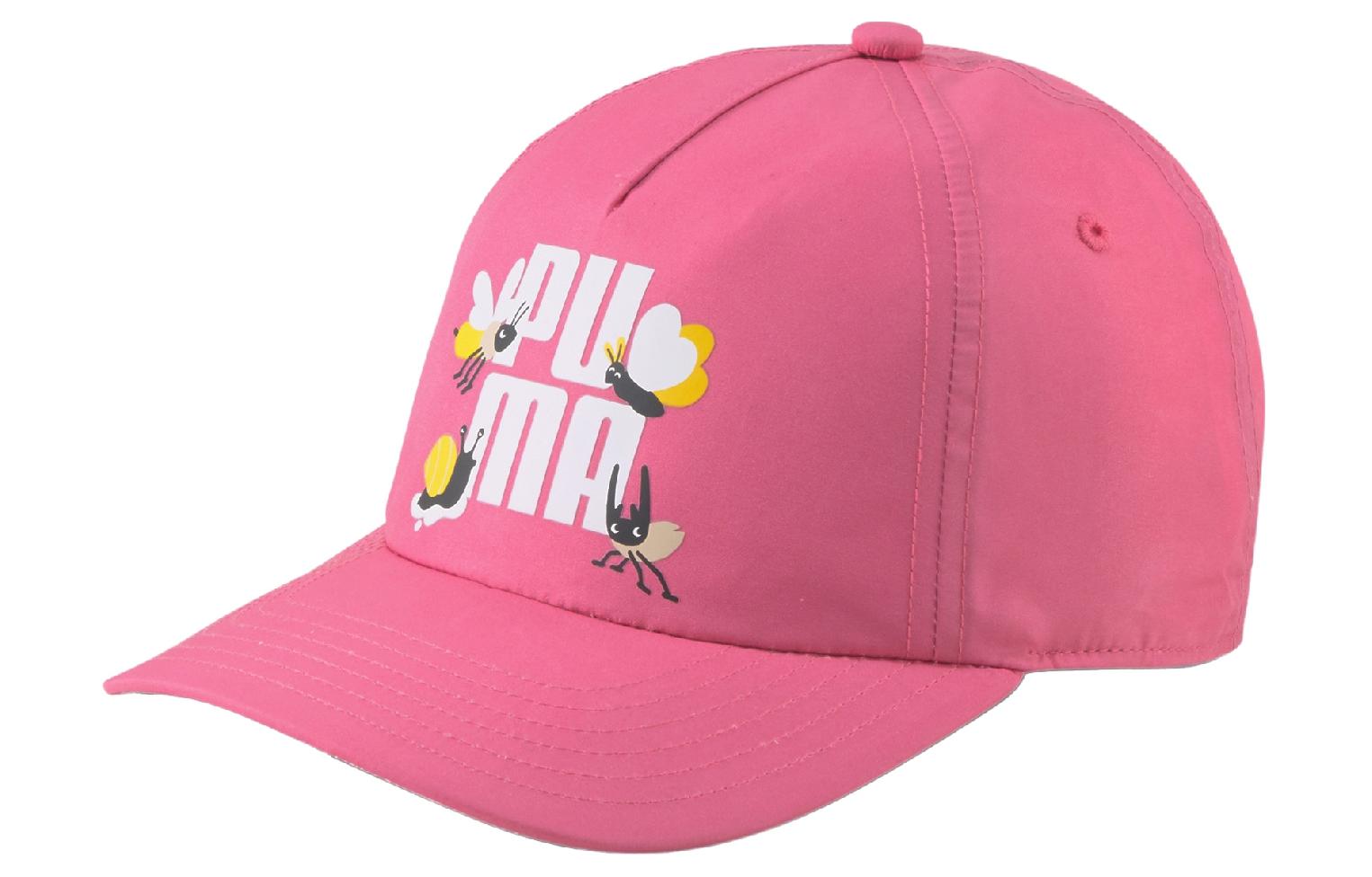 

PUMA Детская бейсболка из полиэстера розовая, Pink