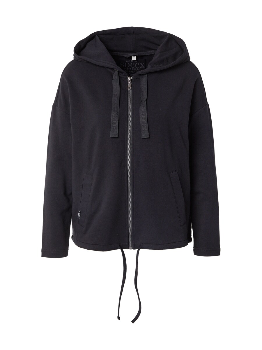 

Толстовка с капюшоном на молнии Soccx, черный