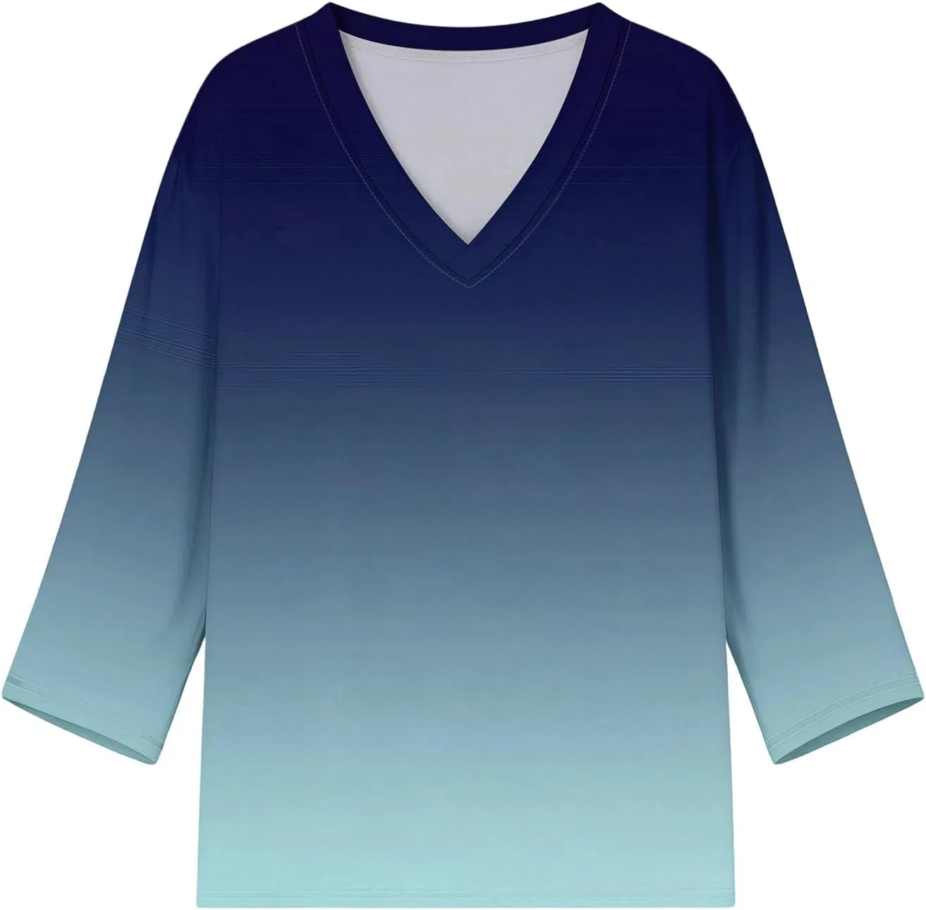 Блуза для женщин с V-образным вырезом и рукавом 3/4, цвет Royal Blue — фото 4