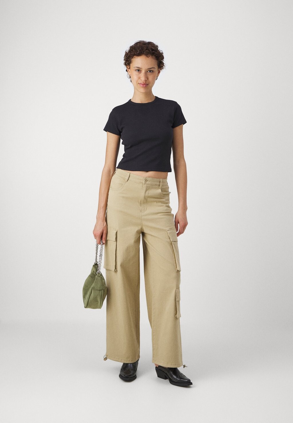 

Брюки-карго Dpwloose Twill Pants Denim Project, оливково-серые