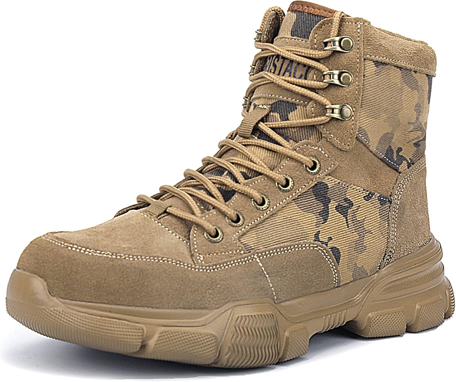 

Тактические ботинки ORISTACO с стальным носком, легкие камуфляжные джунгли для строительства и работы, безопасная обувь, коричневый