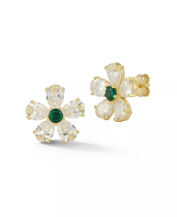 

Серьги-Гвоздики из стерлингового серебра с покрытием из 14-каратного золота Rachel Zoe, gold