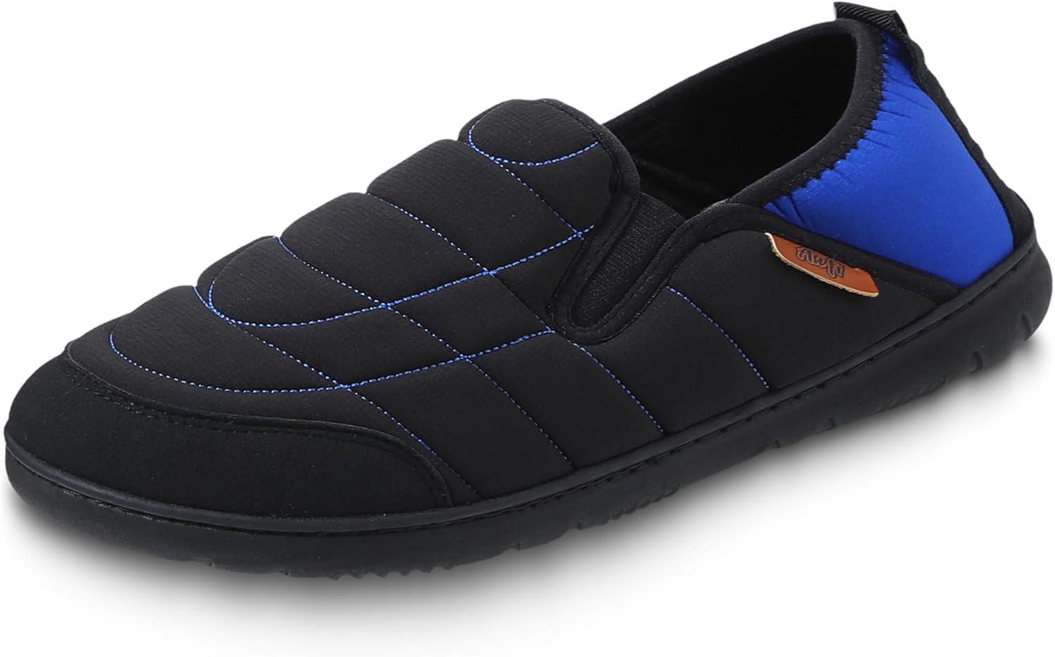 

Мужские тапочки AWFI на скользящей подошве, с технологией Coolmax, двухцветные, удобные тапочки с памятью формы, для дома и улицы, мужские домашние туфли-лоферы, походные тапочки, два стиля, Отвод влаги, Дышащие, черный