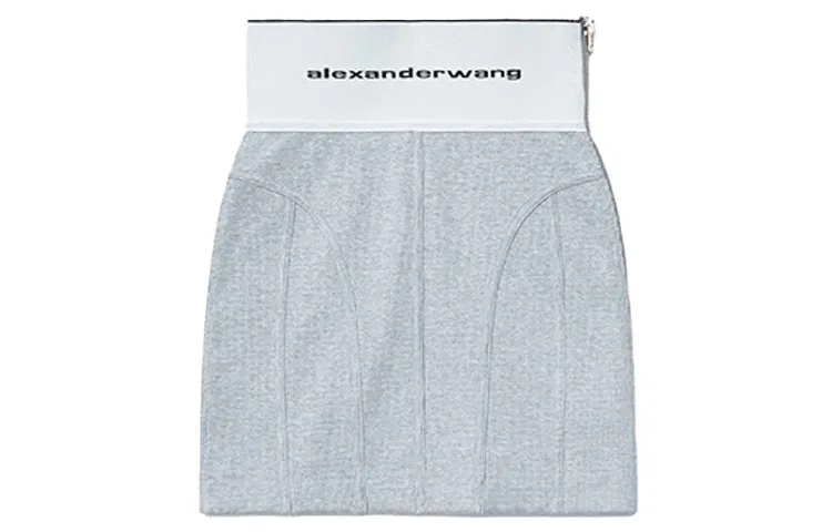 Юбка короткая повседневная Y2K Alexander Wang серая