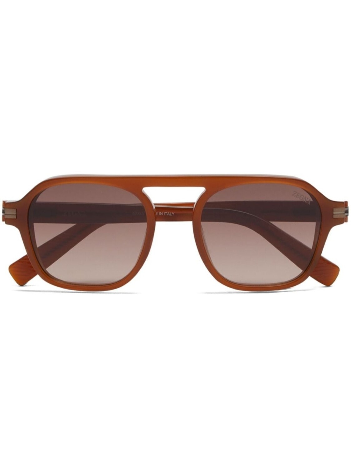 

Солнцезащитные очки-пилоты Aurora II Zegna, коричневый