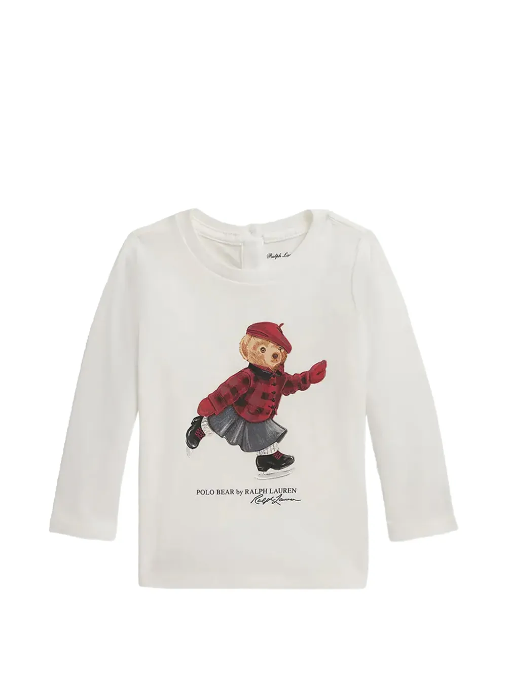 

Топ с графичным принтом Polo Ralph Lauren Kids, белый