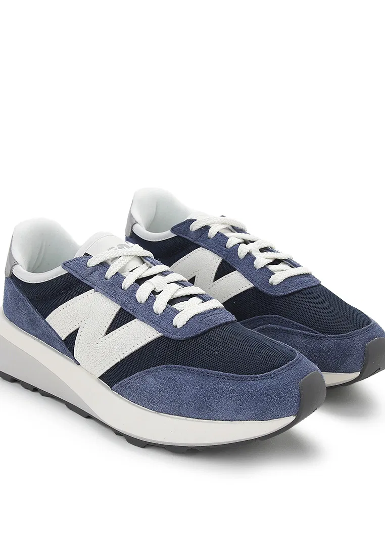 Кроссовки мужские спортивные, модель 370 New Balance, темно-синий — фото 2