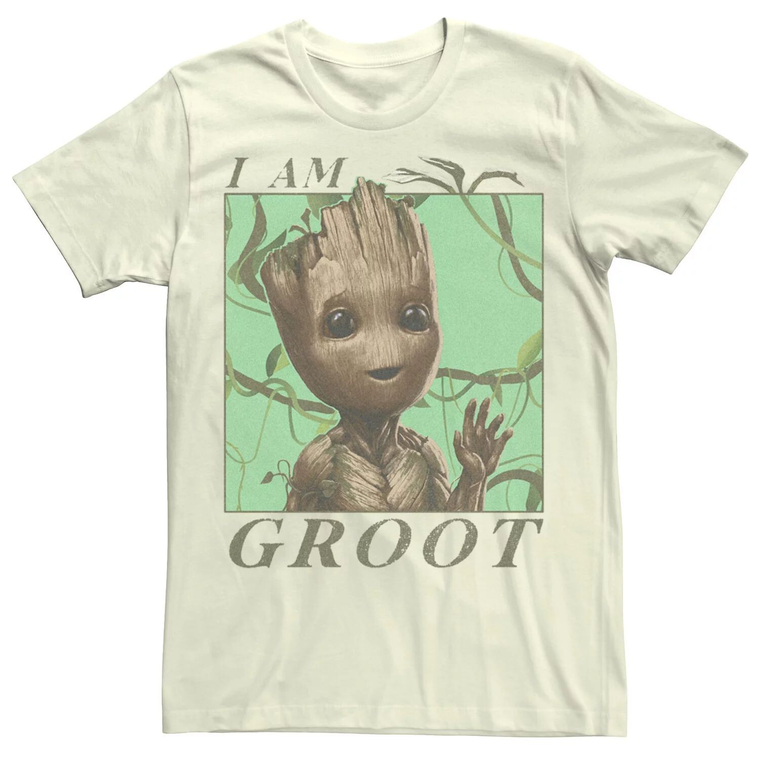 

Мужская футболка с портретом Marvel I am Groot Jungle Vibes Licensed Character