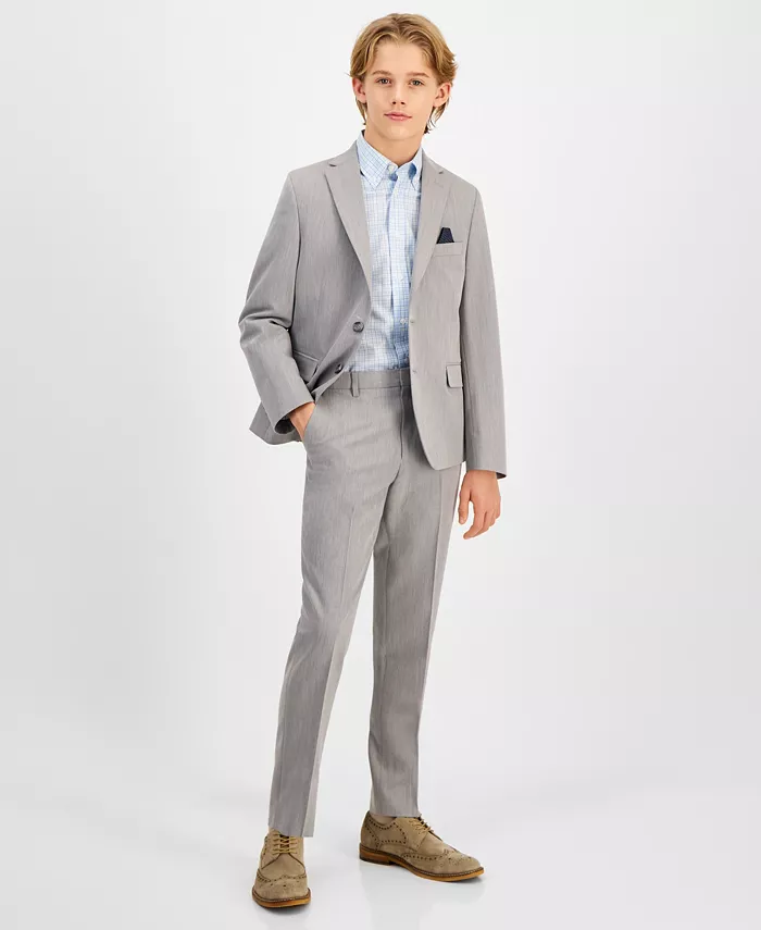 

Классический приталенный пиджак Big Boys с эластичной тканью B By Brooks Brothers, серый