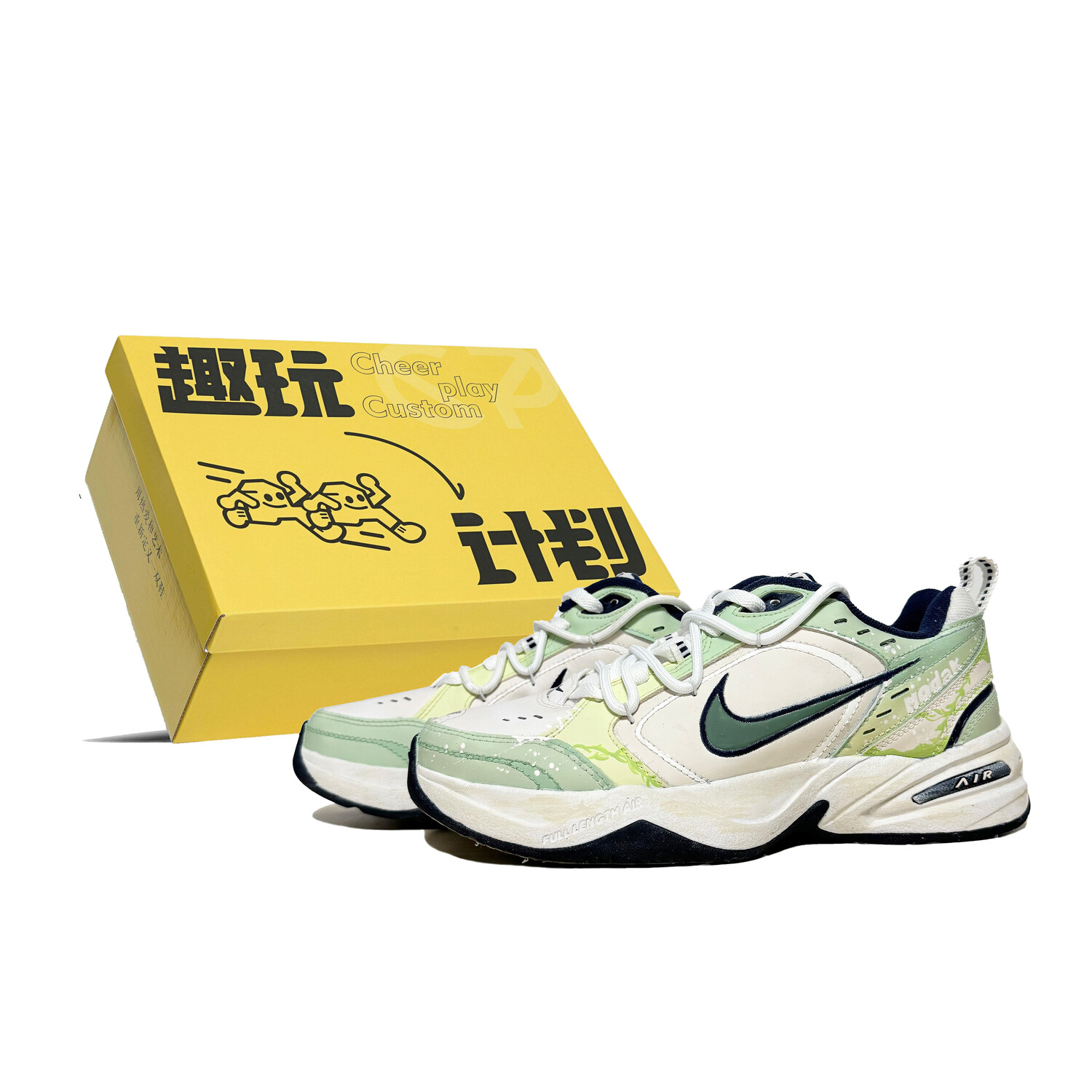 

Кроссовки Air Monarch 4 Chunky унисекс с низким верхом, цвет белый/зеленый Nike
