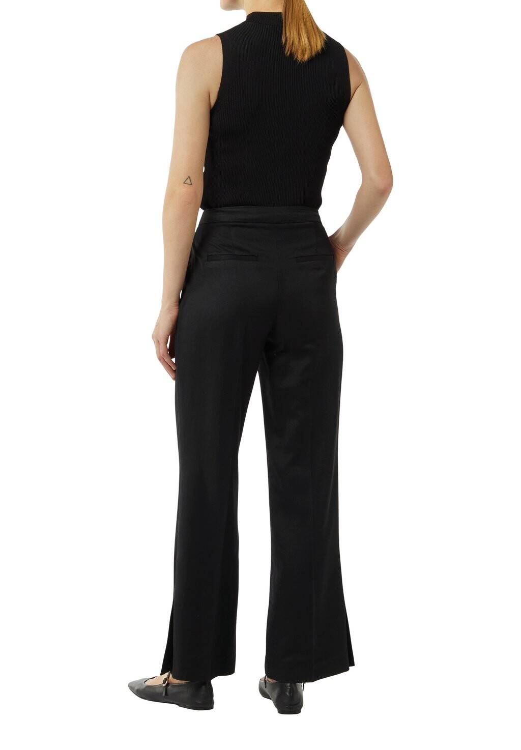 

Брюки TWILL MIT LEG comma, черный