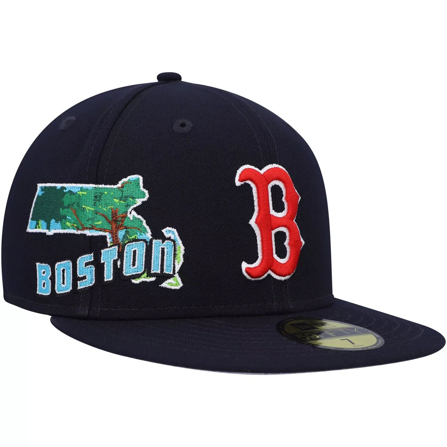 

Мужская приталенная кепка New Era Navy Boston Red Sox Stateview 59FIFTY