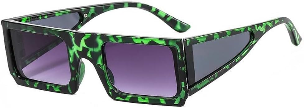 

Солнцезащитные очки прямоугольной формы 2027 года для женщин и мужчин, с квадратными линзами, в винтажном стиле, для вечеринок и пляжа, с защитой от УФ-излучения UV400 MTZJH, C7