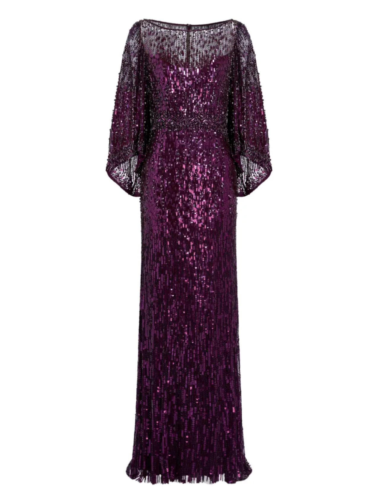 

Jenny Packham платье макси Ines с пайетками, фиолетовый