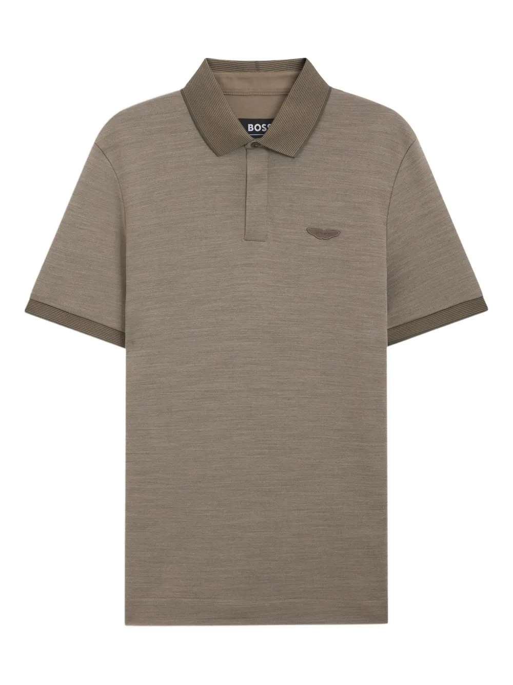 

Рубашка поло с логотипом из коллаборации с Aston Martin Boss, бежевый