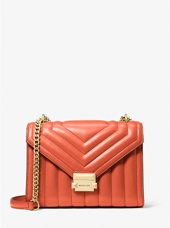 

Средняя стеганая сумка через плечо Whitney Michael Kors, красный