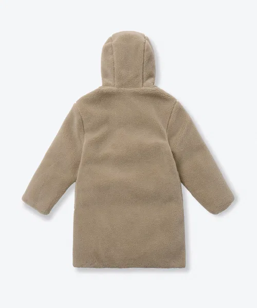Флисовая дуффл-парка с подкладкой, бренд MUSINSA STANDARD KIDS, бежевый — фото 3