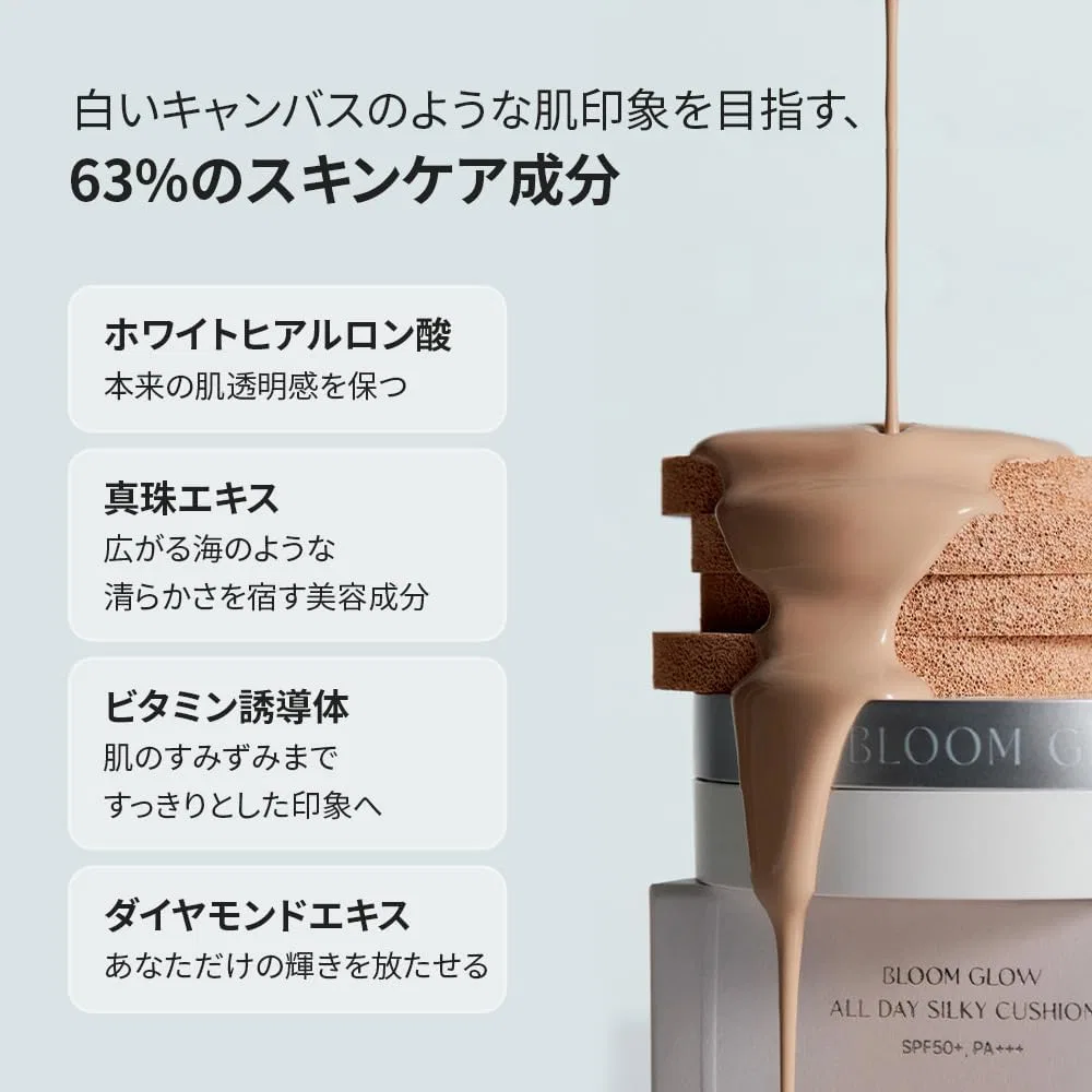 Тональная кушон-основа KOY Bloom Glow All-Day Silky Cushion 23N Neutral Beige, набор с рефиллом — фото 4
