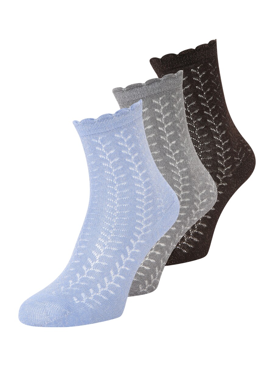 

Носки BeckSöndergaard Socks Leomy Cotta, цвет light blue/dark brown/grey